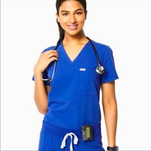 Figs: Winning Blue Catarina Scrub Top